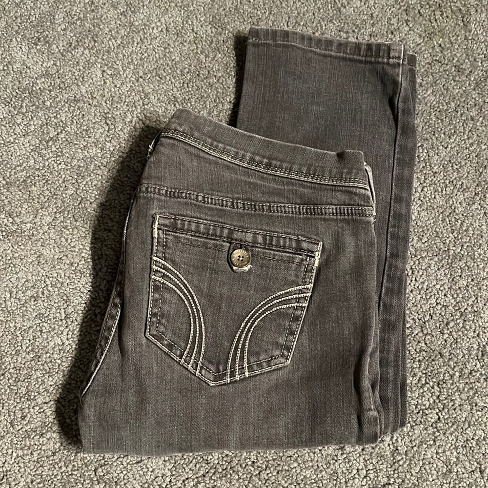 Hollister Co stretch skinny grey jeans size 0